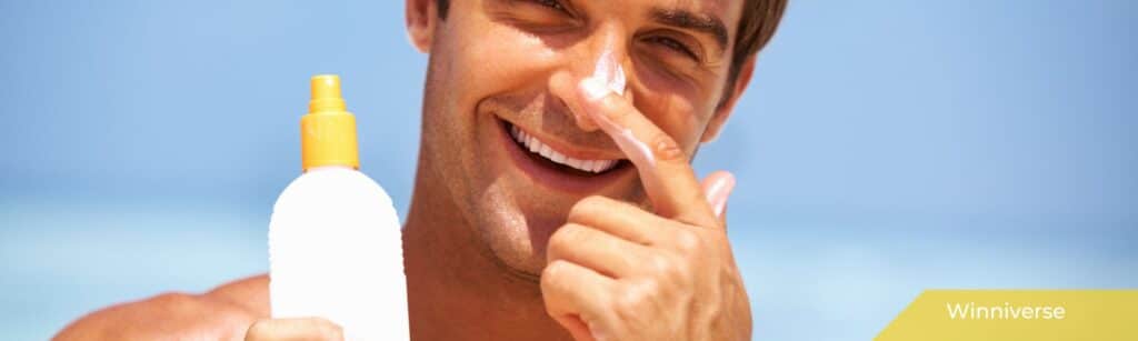 anti-aging skin care banner nail sunscreen