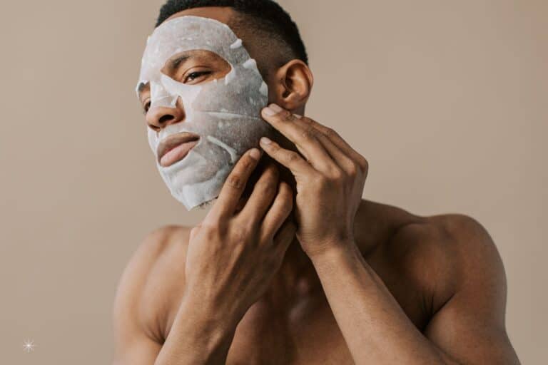 men anti-aging skincare featured image apply face mask