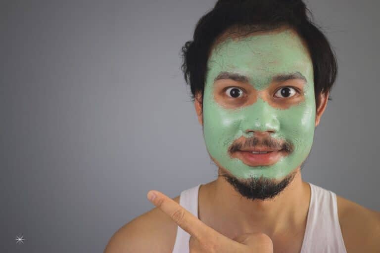 men anti-aging skincare featured image green face mask