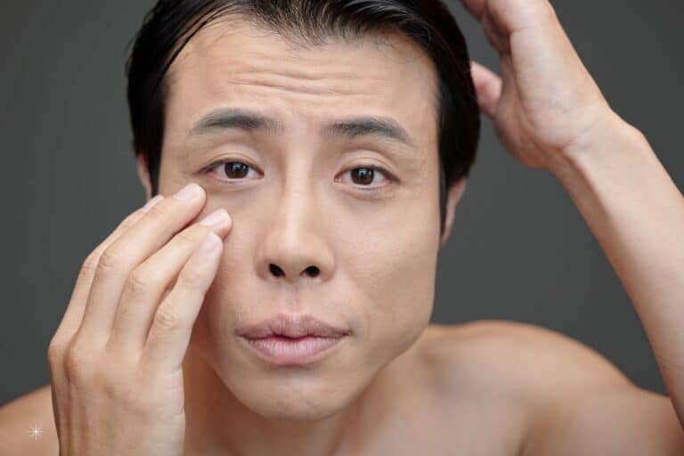 men anti-aging skincare featured image middle aged asian man