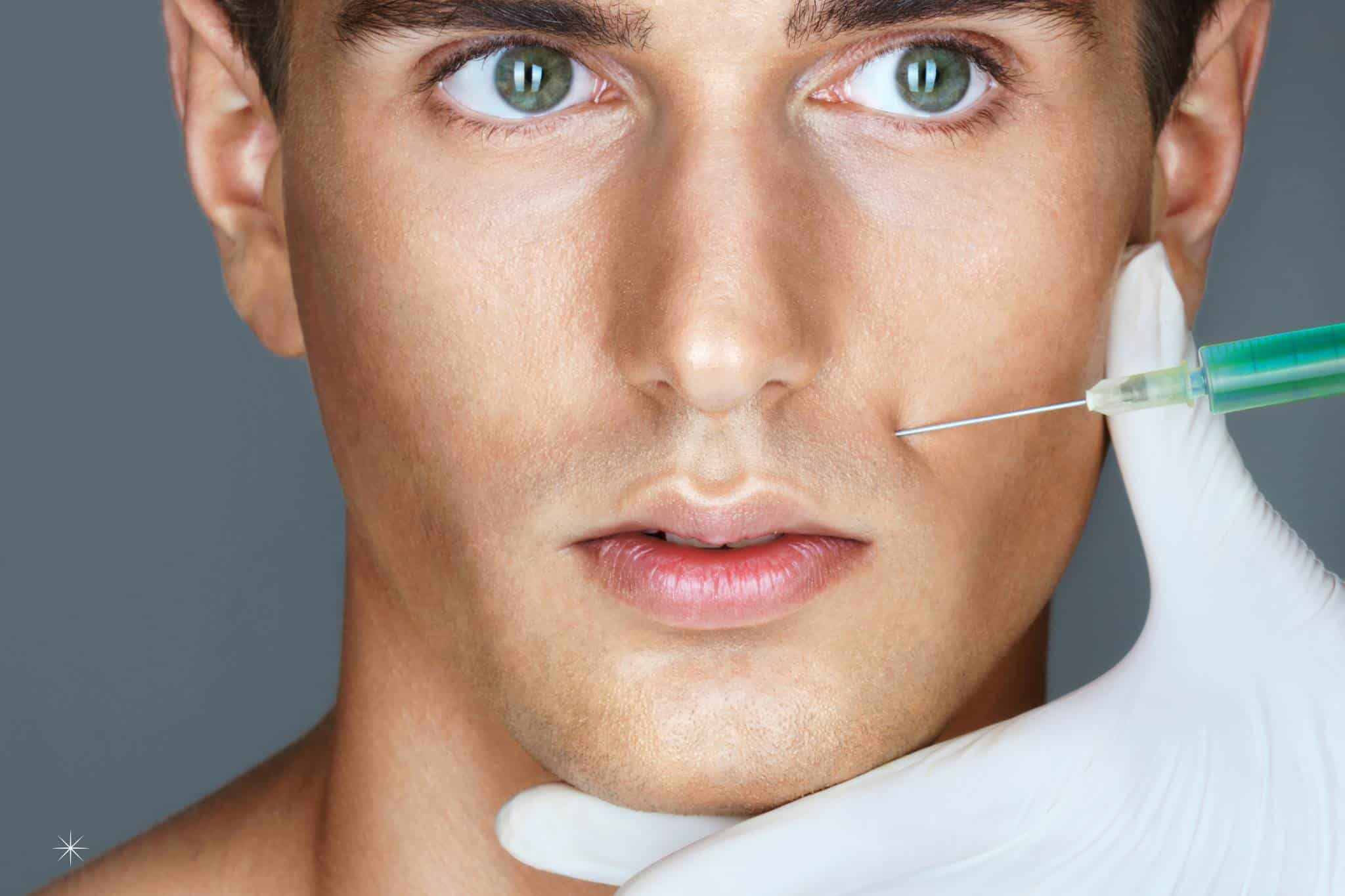 men anti-aging skincare featured nasolabial folds
